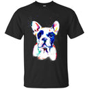 Colorful French Bulldog Watercolor Print Art Funny Gift Lover Dog Tee Shirt CustomCat