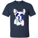 Colorful French Bulldog Watercolor Print Art Funny Gift Lover Dog Tee Shirt CustomCat