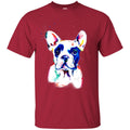 Colorful French Bulldog Watercolor Print Art Funny Gift Lover Dog Tee Shirt CustomCat