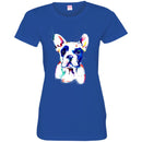 Colorful French Bulldog Watercolor Print Art Funny Gift Lover Dog Tee Shirt CustomCat