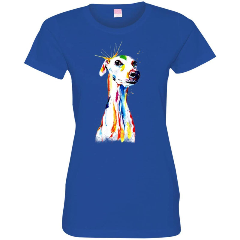 Colorful Greyhound Watercolor Print Art Funny Gift Lover Dog Tee Shirt CustomCat