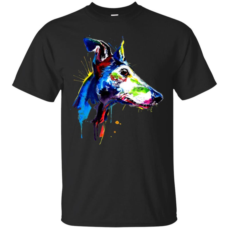 Colorful Greyhound Watercolor Print Art Funny Gift Lover Dog Tee Shirts CustomCat