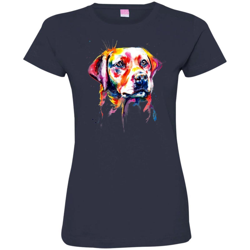 Colorful Labrador Watercolor Print Art Funny Gift Lover Dog Tee Shirt CustomCat