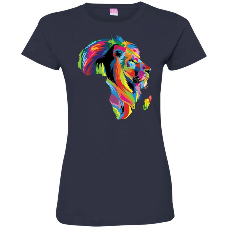 Colorful Lion T-shirt for Queens CustomCat