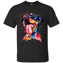 Colorful Rottweiler Watercolor Print Art Funny Gift Lover Dog Tee Shirt CustomCat