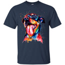 Colorful Rottweiler Watercolor Print Art Funny Gift Lover Dog Tee Shirt CustomCat