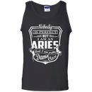 CustomCat 100% Cotton Tank Top / Black / Small Aries Tshirt & Hoodie