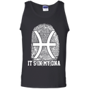 CustomCat 100% Cotton Tank Top / Black / Small Pisces Tshirt & Hoodie