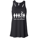 CustomCat B8800 Bella + Canvas Flowy Racerback Tank / Black / X-Small Dare To Be Different