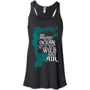 CustomCat B8800 Bella + Canvas Flowy Racerback Tank / Black / X-Small She Dreams Of The Ocean