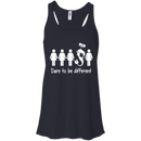 CustomCat B8800 Bella + Canvas Flowy Racerback Tank / Midnight / X-Small Dare To Be Different