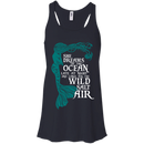 CustomCat B8800 Bella + Canvas Flowy Racerback Tank / Midnight / X-Small She Dreams Of The Ocean