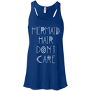 CustomCat B8800 Bella + Canvas Flowy Racerback Tank / True Royal / X-Small Mermaid Hair Don't Care