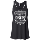 CustomCat Bella+Canvas Juniors Flowy Racerback Tank / Black / X-Small Pisces Tshirt & Hoodie