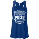 CustomCat Bella+Canvas Juniors Flowy Racerback Tank / True Royal / X-Small Pisces Tshirt & Hoodie