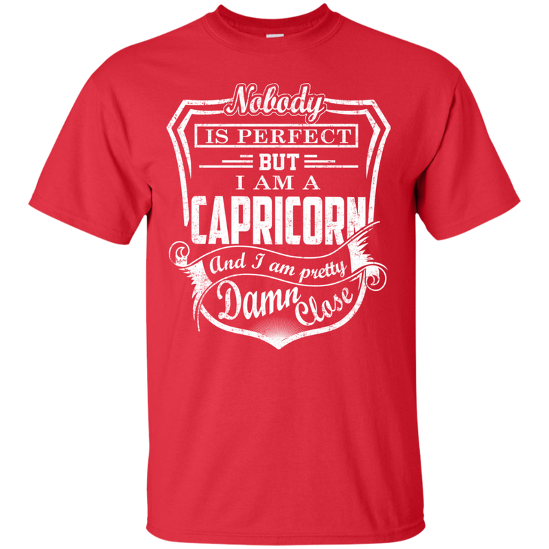 CustomCat Custom Ultra Cotton T-Shirt / Red / Small Capricorn Tshirt & Hoodie