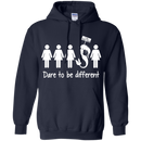 CustomCat G185 Gildan Pullover Hoodie 8 oz. / Navy / Medium Dare To Be Different