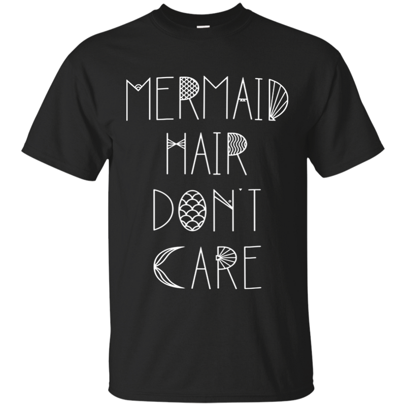 CustomCat G200 Gildan Ultra Cotton T-Shirt / Black / Small Mermaid Hair Don't Care