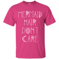 CustomCat G200 Gildan Ultra Cotton T-Shirt / Heliconia / Small Mermaid Hair Don't Care