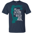 CustomCat G200 Gildan Ultra Cotton T-Shirt / Navy / Small She Dreams Of The Ocean