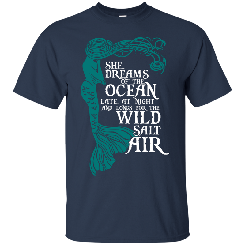 CustomCat G200 Gildan Ultra Cotton T-Shirt / Navy / Small She Dreams Of The Ocean