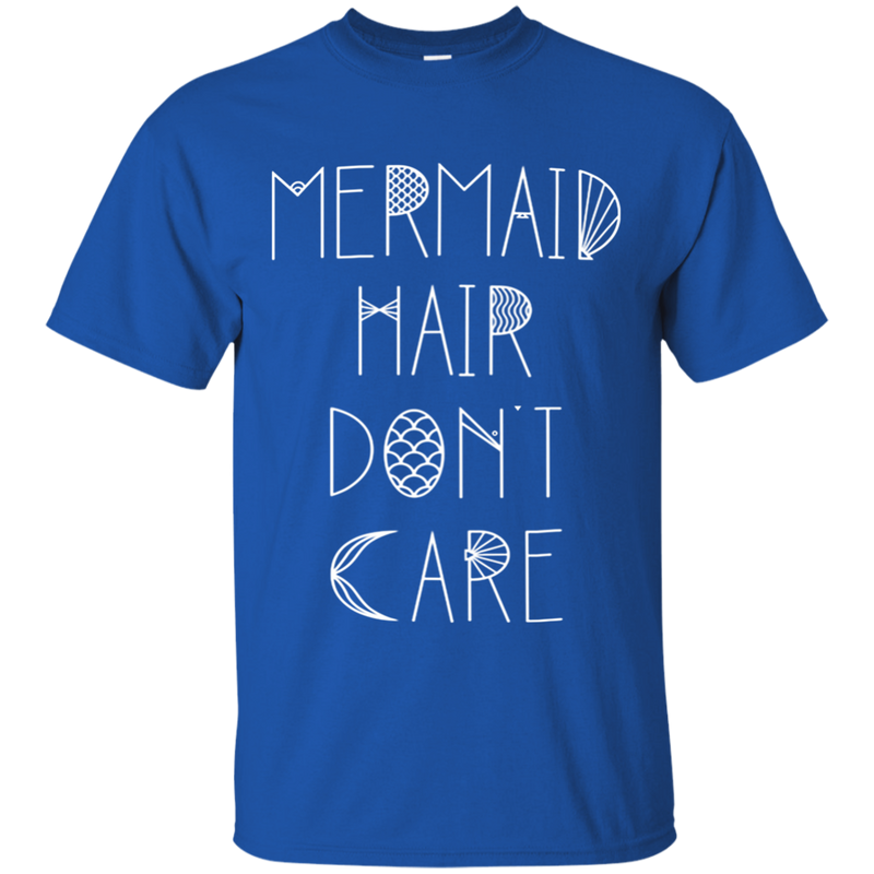 CustomCat G200 Gildan Ultra Cotton T-Shirt / Royal / Small Mermaid Hair Don't Care