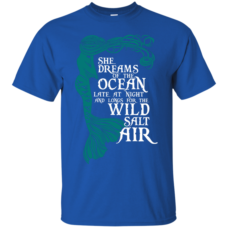 CustomCat G200 Gildan Ultra Cotton T-Shirt / Royal / Small She Dreams Of The Ocean