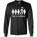 CustomCat G240 Gildan LS Ultra Cotton T-Shirt / Black / Medium Dare To Be Different