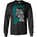 CustomCat G240 Gildan LS Ultra Cotton T-Shirt / Black / Medium She Dreams Of The Ocean