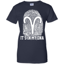 CustomCat Ladies Custom 100% Cotton T-Shirt / Navy / X-Small Aries Tshirt & Hoodie