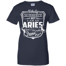 CustomCat Ladies Custom 100% Cotton T-Shirt / Navy / X-Small Aries Tshirt & Hoodie