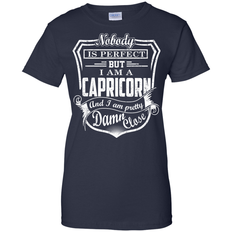 CustomCat Ladies Custom 100% Cotton T-Shirt / Navy / X-Small Capricorn Tshirt & Hoodie