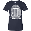 CustomCat Ladies Custom 100% Cotton T-Shirt / Navy / X-Small Gemini Tshirt & Hoodie