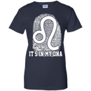 CustomCat Ladies Custom 100% Cotton T-Shirt / Navy / X-Small Leo Tshirt & Hoodie