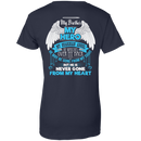 CustomCat Ladies Custom 100% Cotton T-Shirt / Navy / X-Small My Brother - My Hero - My Guardian Angel Tshirt