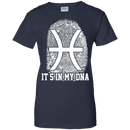 CustomCat Ladies Custom 100% Cotton T-Shirt / Navy / X-Small Pisces Tshirt & Hoodie