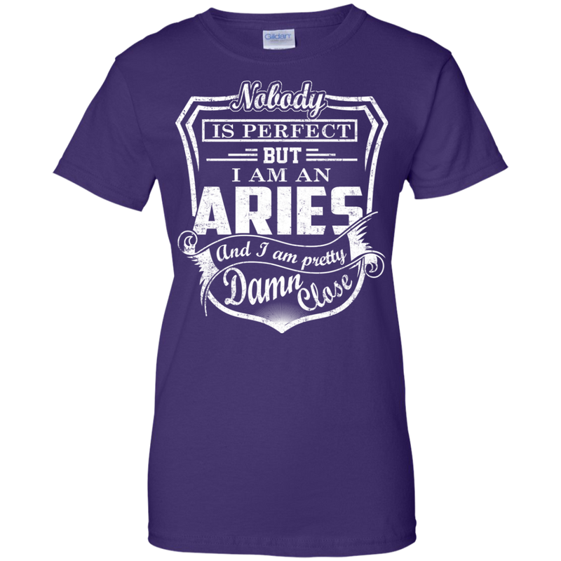 CustomCat Ladies Custom 100% Cotton T-Shirt / Purple / X-Small Aries Tshirt & Hoodie