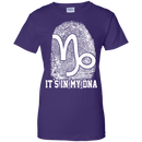 CustomCat Ladies Custom 100% Cotton T-Shirt / Purple / X-Small Capricorn Tshirt & Hoodie