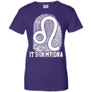 CustomCat Ladies Custom 100% Cotton T-Shirt / Purple / X-Small Leo Tshirt & Hoodie