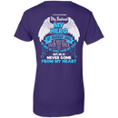 CustomCat Ladies Custom 100% Cotton T-Shirt / Purple / X-Small My Husband - My Hero - My Guardian Angel Tshirt