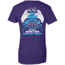 CustomCat Ladies Custom 100% Cotton T-Shirt / Purple / X-Small My Mom - My Hero - My Guardian Angel Tshirt