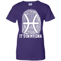 CustomCat Ladies Custom 100% Cotton T-Shirt / Purple / X-Small Pisces Tshirt & Hoodie