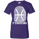 CustomCat Ladies Custom 100% Cotton T-Shirt / Purple / X-Small Pisces Tshirt & Hoodie