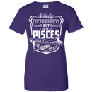 CustomCat Ladies Custom 100% Cotton T-Shirt / Purple / X-Small Pisces Tshirt & Hoodie