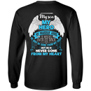 CustomCat LS Ultra Cotton Tshirt / Black / Small My Son - My Hero - My Guardian Angel Tshirt