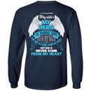 CustomCat LS Ultra Cotton Tshirt / Navy / Small My Sister - My Hero - My Guardian Angel Tshirt