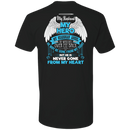 CustomCat Next Level Premium Short Sleeve Tee / Black / X-Small My Husband - My Hero - My Guardian Angel Tshirt