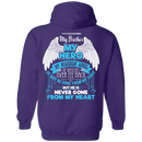 CustomCat Pullover Hoodie 8 oz / Purple / Small My Brother - My Hero - My Guardian Angel Tshirt