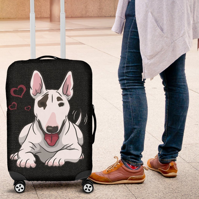 Cute Bull Terrier Luggage Cover interestprint