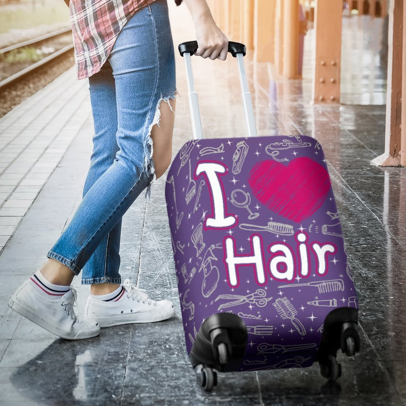 Cute Hairstylist Luggage Cover interestprint